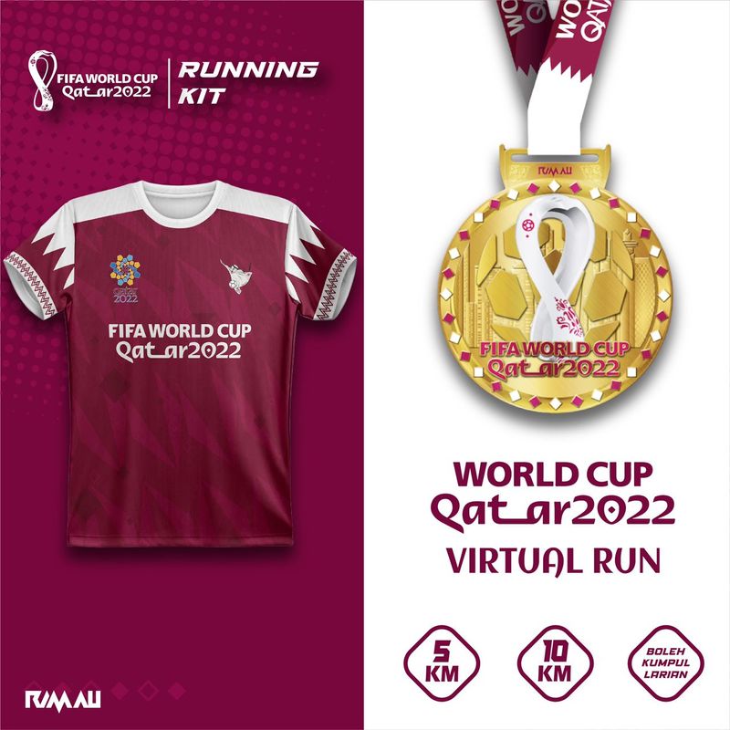 5KM / 10KM WORLD CUP QATAR  VIRTUAL RUN 2022